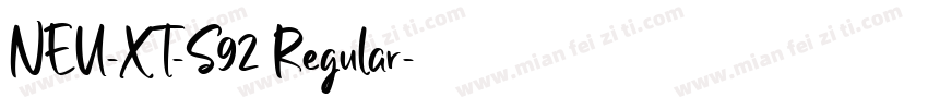 NEU-XT-S92 Regular字体转换